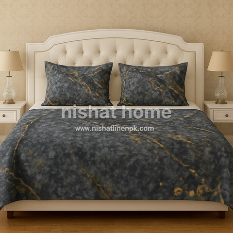 Royal Pure Cotton Printed Bed Sheet - King - 3pcs - RPB32