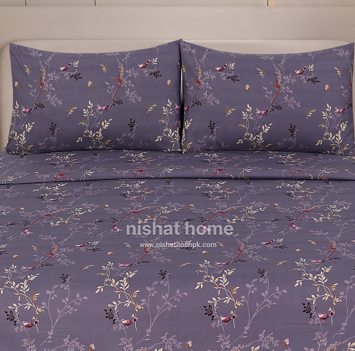 Royal Pure Cotton Printed Fitted Bed Sheet - King - 3pcs - RPF13