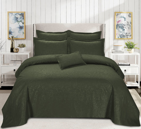 Pearl Pure Cotton Bed Sheet - Basil- King - 4pcs - PMC02