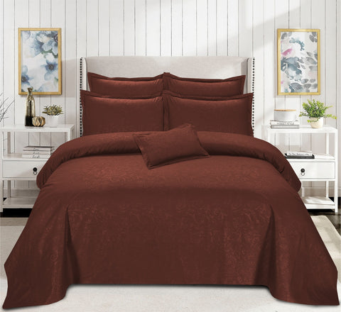 Pearl Pure Cotton Bed Sheet - Pecan - King - 4pcs - PMC05