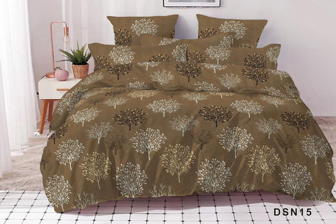 Royal Pure Cotton Printed Bed Sheet - King - 3pcs - RPB15
