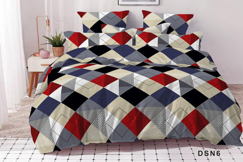 Royal Pure Cotton Printed Bed Sheet - King - 3pcs - RPB17