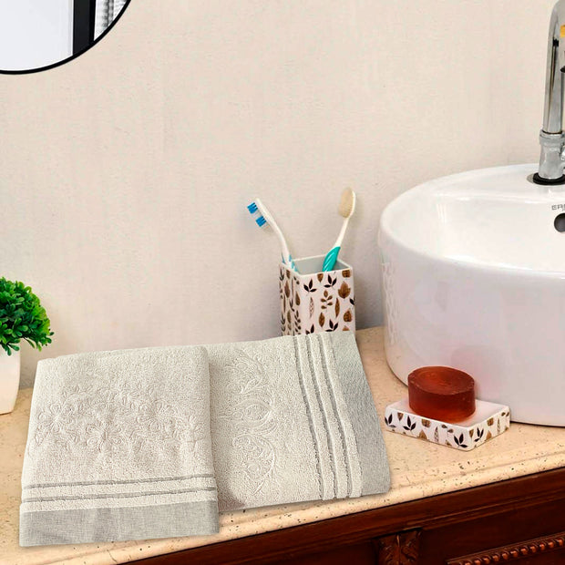 Export Quality Pure Cotton Bath Towel Set - Floral - ET18