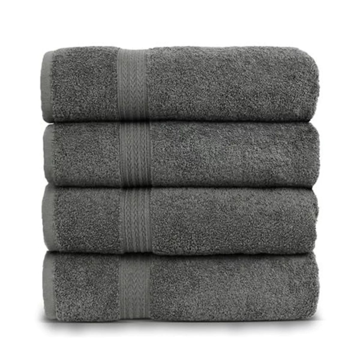 Export Quality Pure Cotton Bath Towel - Grey - ET01