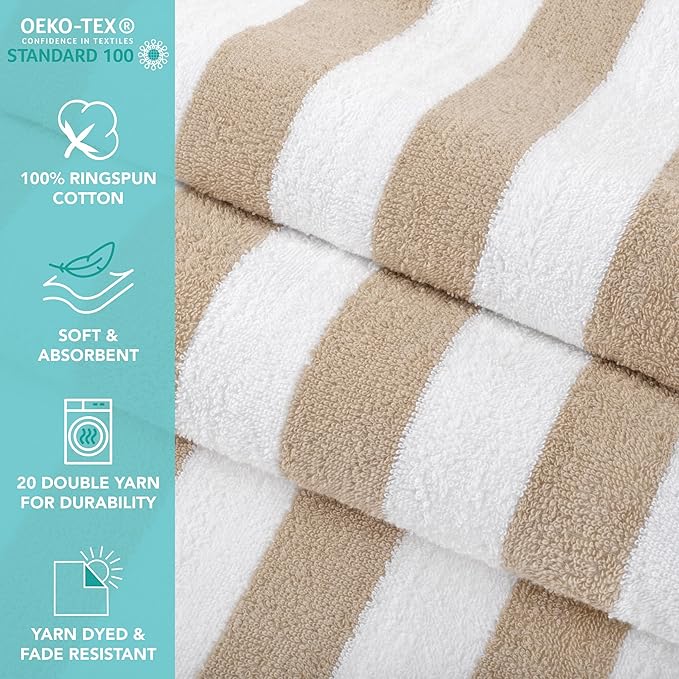 Cabana Pool/Beach Towel - Sand - CBT02