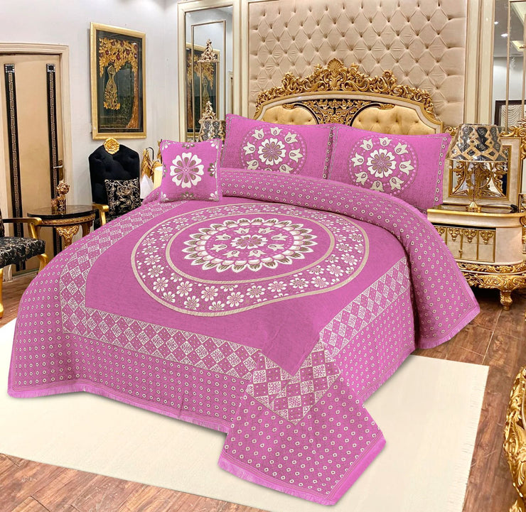 Elegansa Velvet Bridal Bed Sheet Set - 4pcs - EVB18