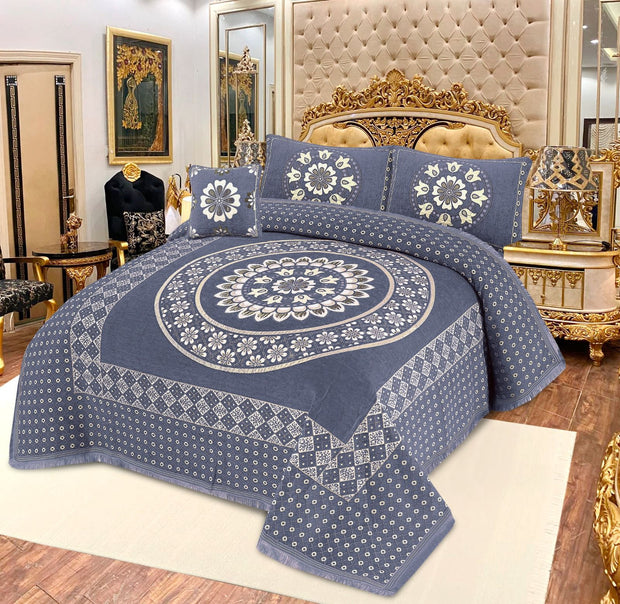 Elegansa Velvet Bridal Bed Sheet Set - 4pcs - EVB20