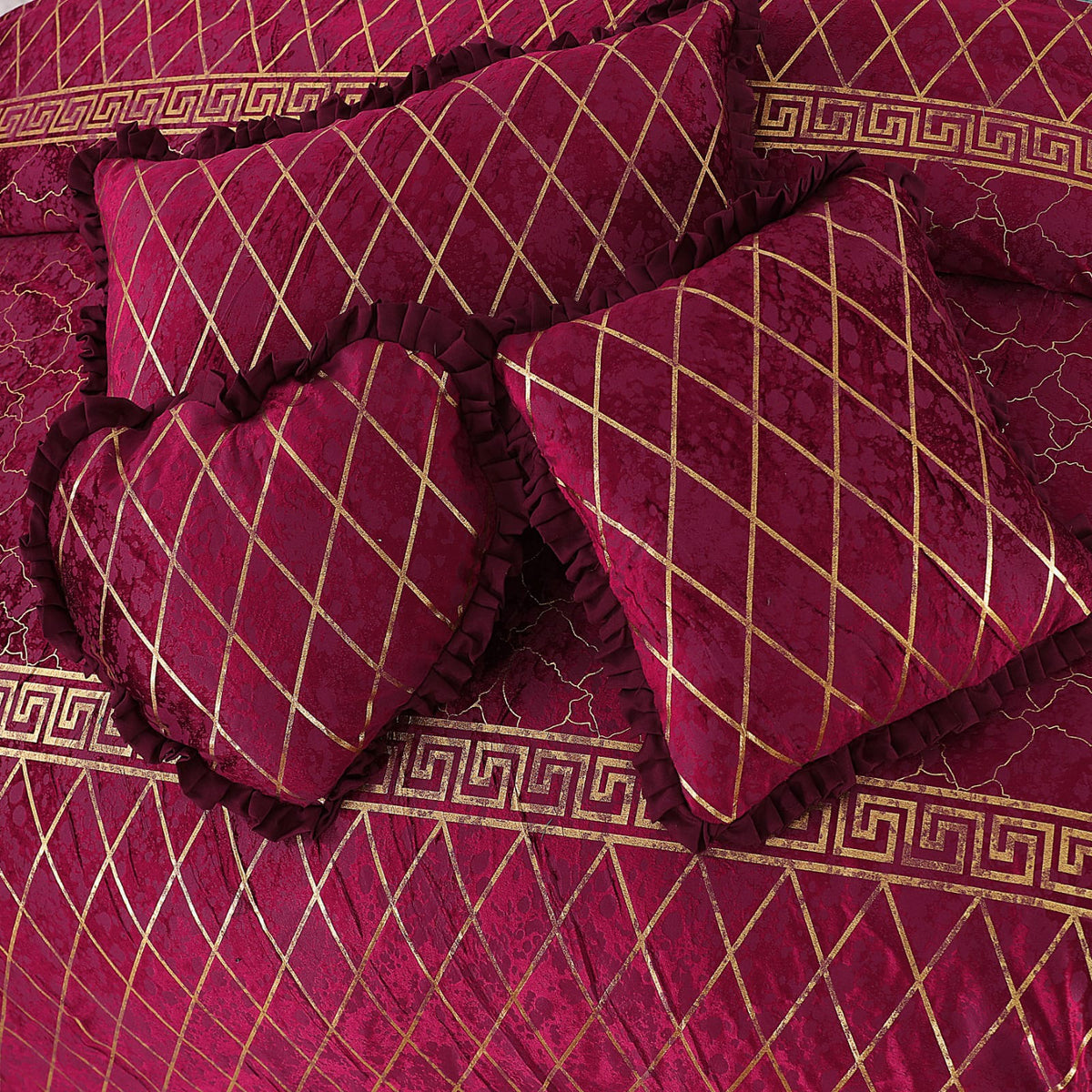 Mardian Bridal Velvet Bed Sheet Set - 5pcs - MVB18
