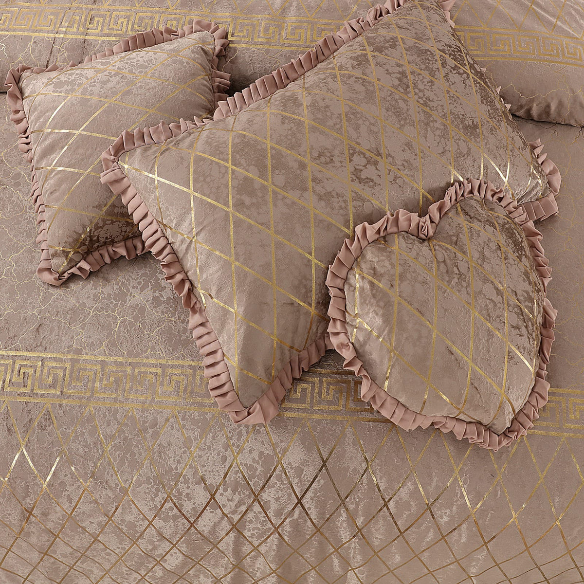 Mardian Bridal Velvet Bed Sheet Set - 5pcs - MVB20