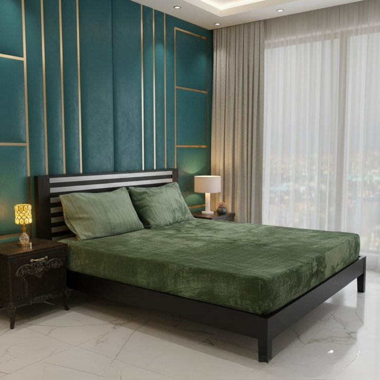 Felizy Fleece Plush Bed Sheet - King - 3pcs - FBS01