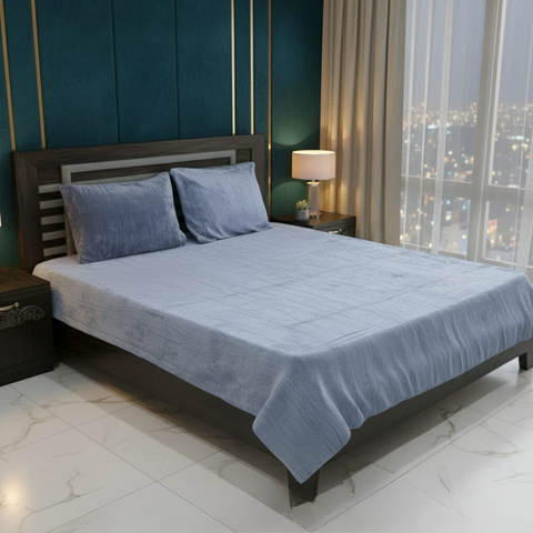Felizy Fleece Plush Bed Sheet - King - 3pcs - FBS03