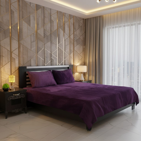 Felizy Fleece Plush Bed Sheet - King - 3pcs - FBS04