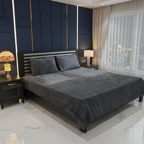 Felizy Fleece Plush Bed Sheet - King - 3pcs - FBS06