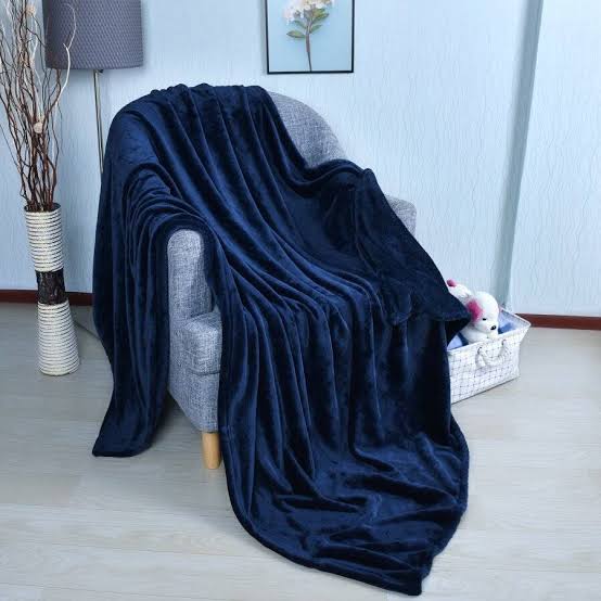 Luxury Plush Fleece Blanket - King - Navy - PFB03