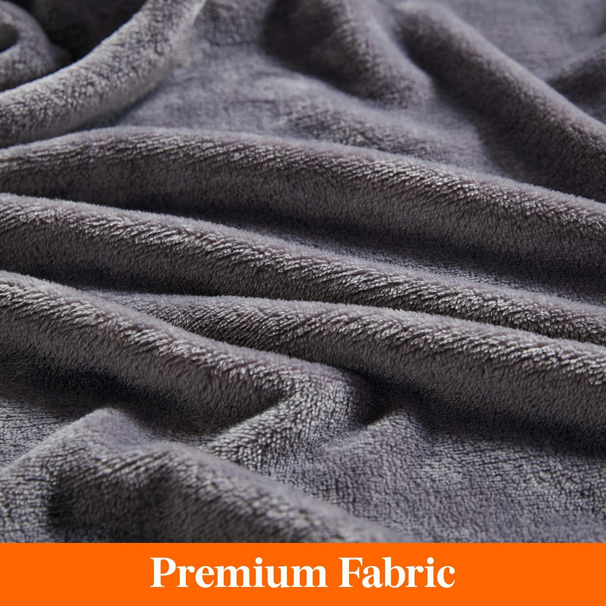 Luxury Plush Fleece Blanket - King - Gray - PFB05