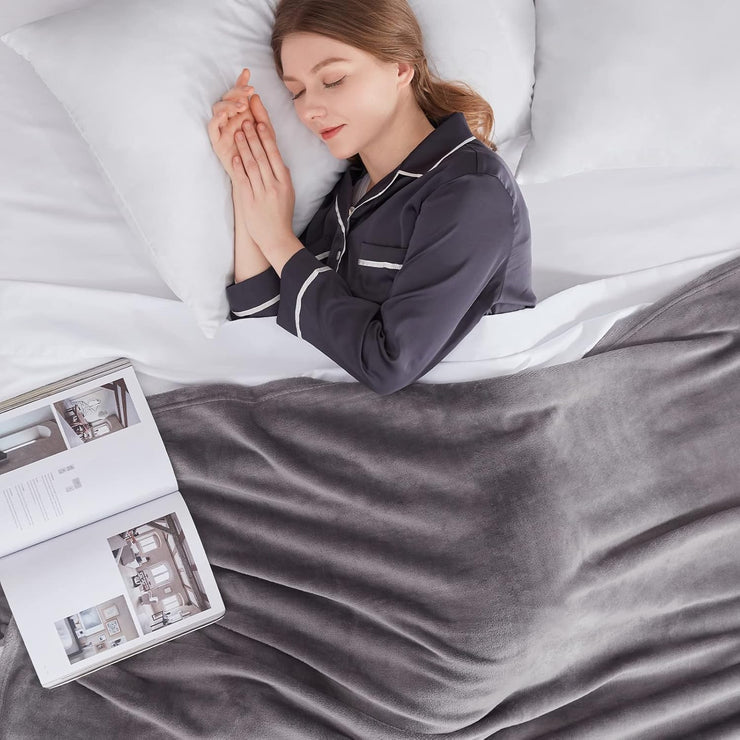 Luxury Plush Fleece Blanket - King - Gray - PFB05