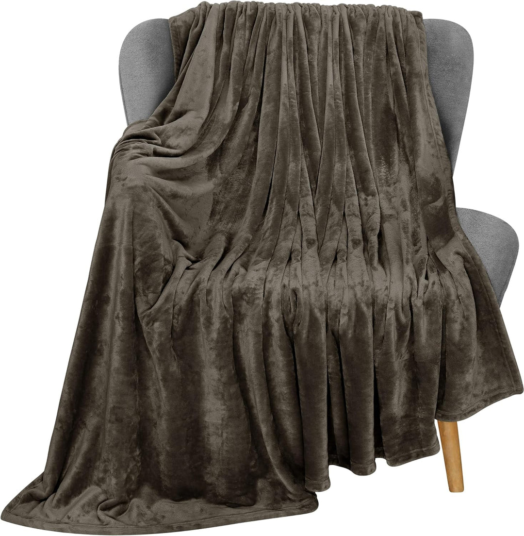 Luxury Plush Fleece Blanket - King - Mocha - PFB07 – Nishat Home