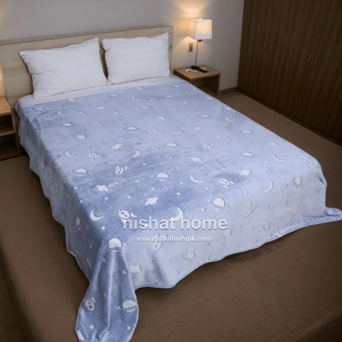 Glow in the Dark Kids Blanket - Space - KGB01