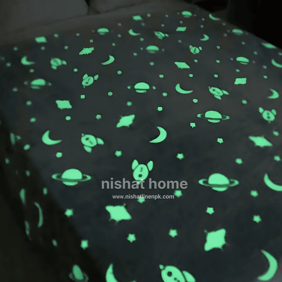 Glow in the Dark Kids Blanket - Space - KGB02