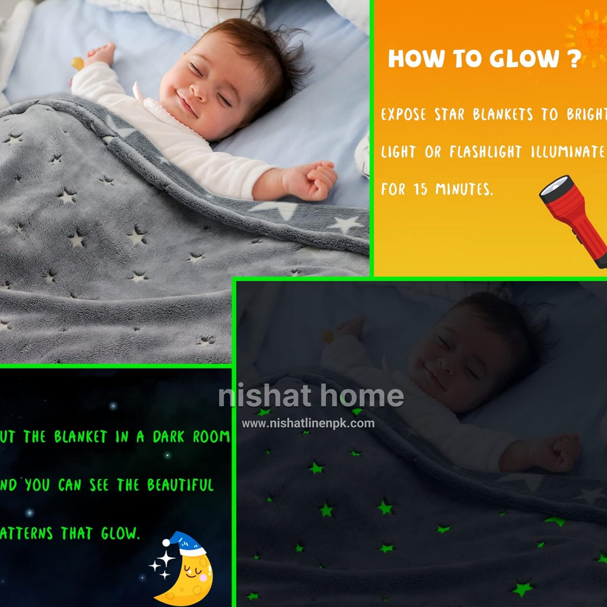 Glow in the Dark Kids Blanket - Space - KGB02