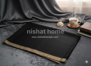 Women Wool Embroidered Shawl - Black - WES04