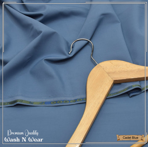 Khushi Men Premium Wash n Wear - 2pcs - Cadet Blue - KWW07
