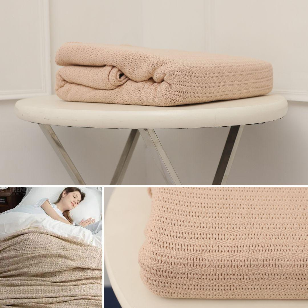 Premium Cotton Thermal Blanket - King - Skin - PTB08