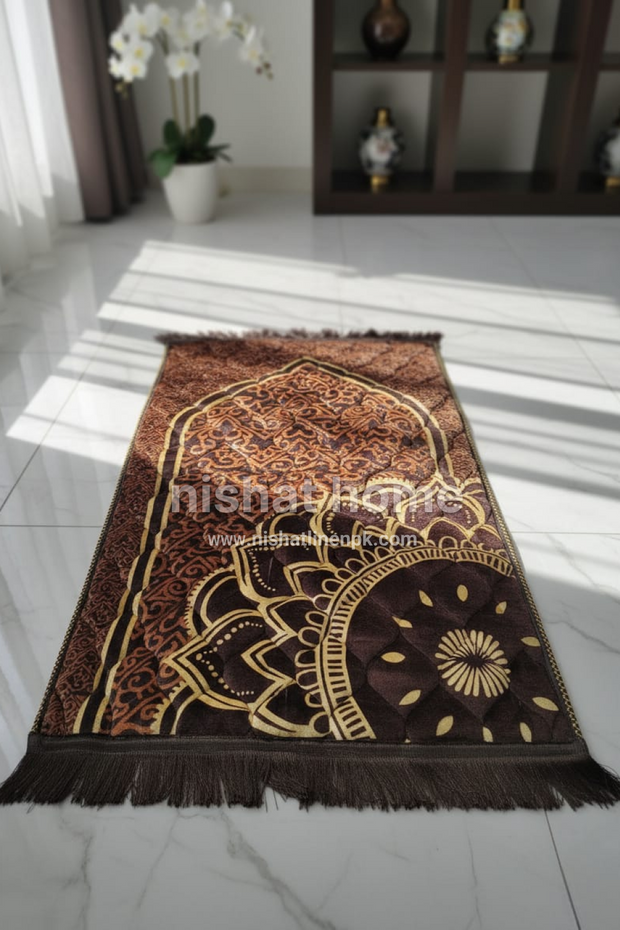 Premium Velvet Prayer Mat - Up Size - VPM04