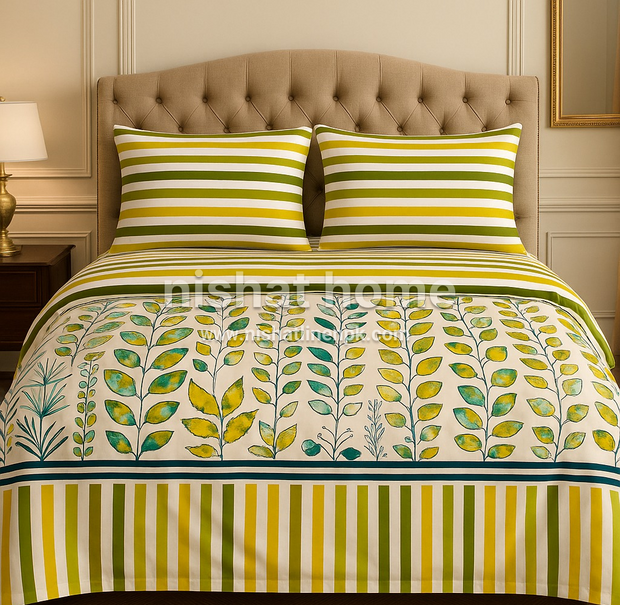 Executive Pure Cotton Bed Sheet - King - 3pcs - NLB25