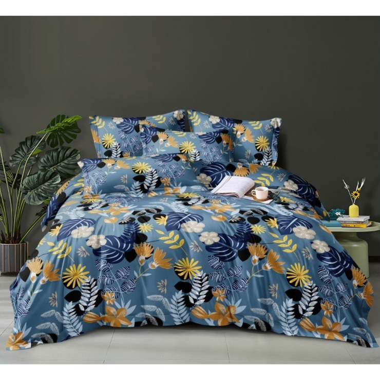 Velvo Pure Cotton Winter Quilt Set - Razai Set - 6pcs - PCQ124