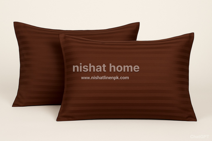 Royal Pillow Covers - 2pcs - Brown - RPC08