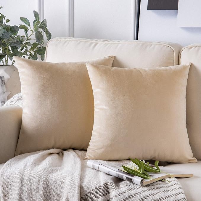 Velvez Soft Velvet Cushion Cover Set - 2pcs - Skin - VCC01