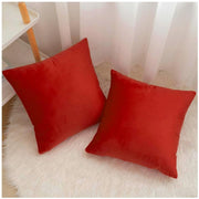 Velvez Soft Velvet Cushion Cover Set - 2pcs - Maroon- VCC04