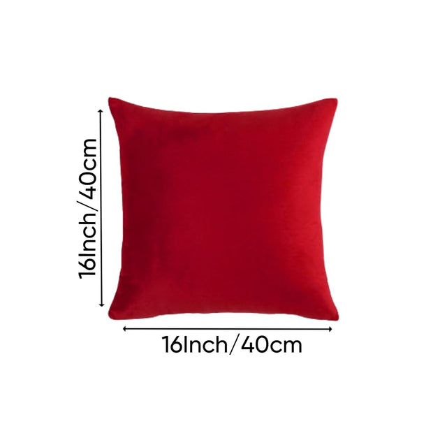 Velvez Soft Velvet Cushion Cover Set - 2pcs - Maroon- VCC04