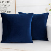 Velvez Soft Velvet Cushion Cover Set - 2pcs - Blue - VCC05
