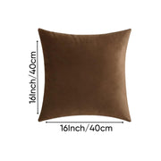 Velvez Soft Velvet Cushion Cover Set - 2pcs - Bistre - VCC07