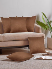 Velvez Soft Velvet Cushion Cover Set - 2pcs - Bistre - VCC07