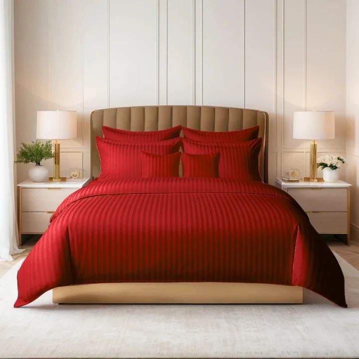 Wremy Comforter Set - 8pcs - Red - WCS03
