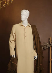 Men Pure Wool Shawl - Hickory - PWS02